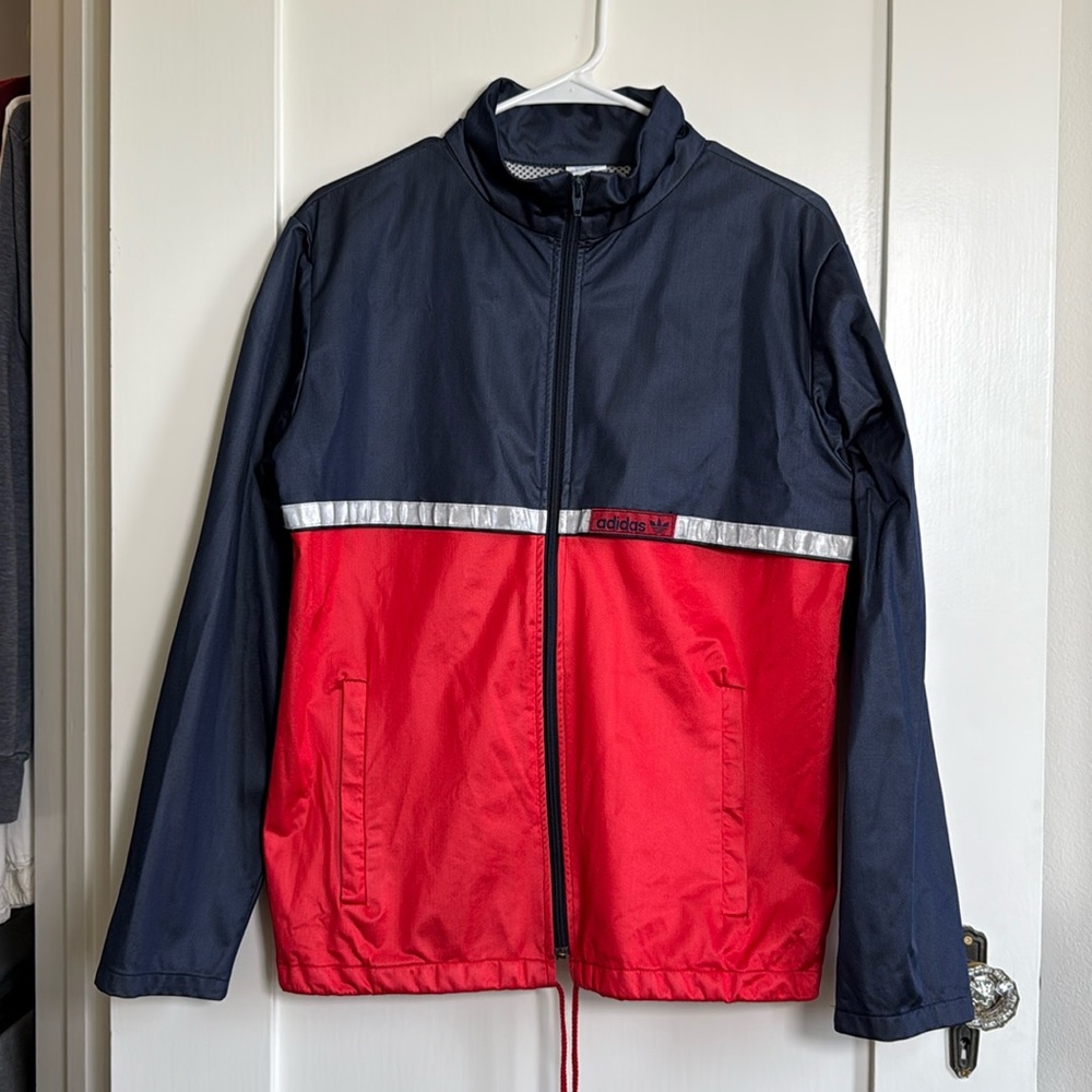 Vintage 80s Adidas USA-Made Colorblock Windbreaker Men’s Medium